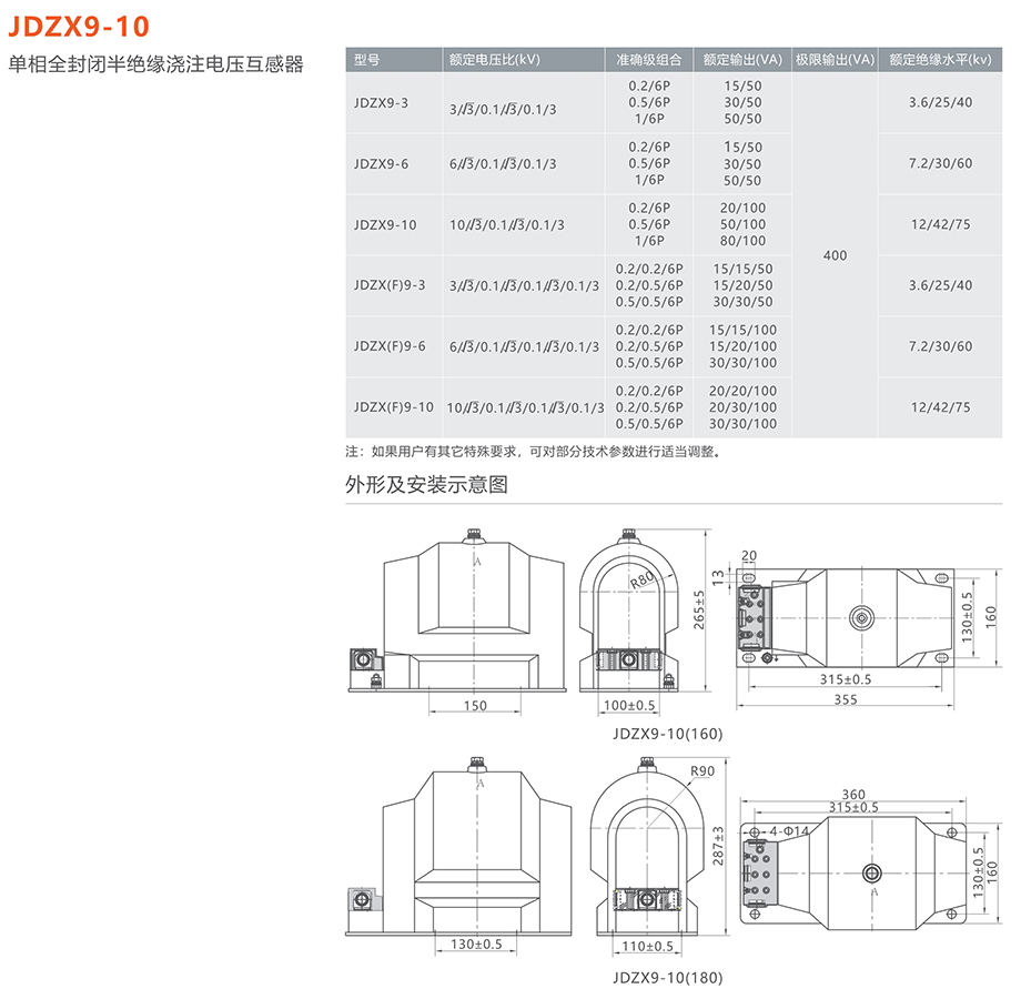 44118太阳成城集团 JDZX9-10单相全封闭半绝缘浇注电压互感器